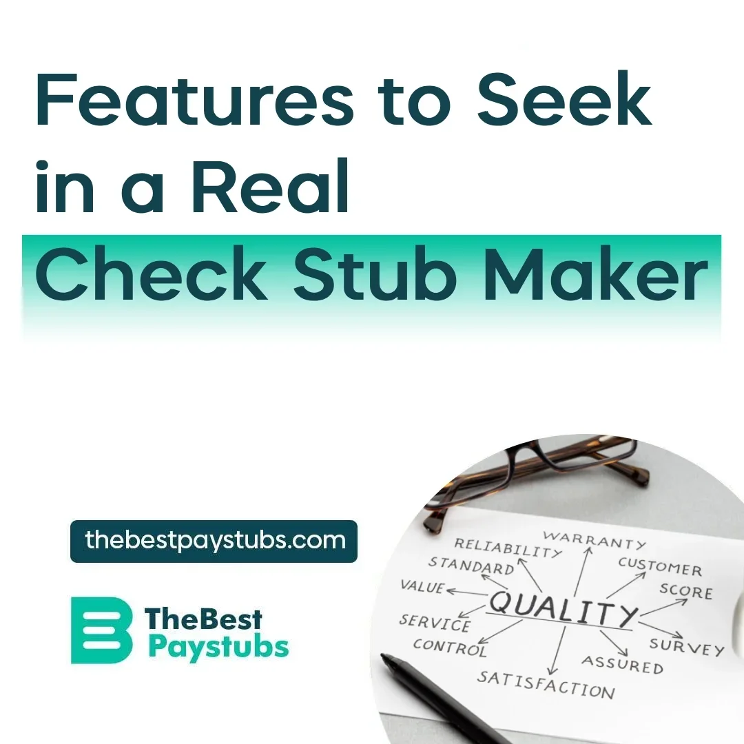 Features to Seek in a Real Check Stub Maker - The Best Paystubs