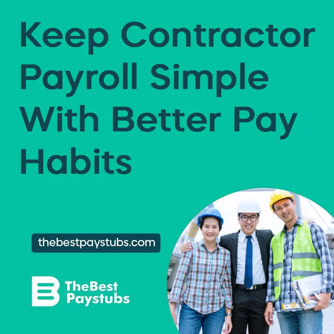 Keep Contractor Payroll Simple With Better Pay Habits - The Best Paystubs