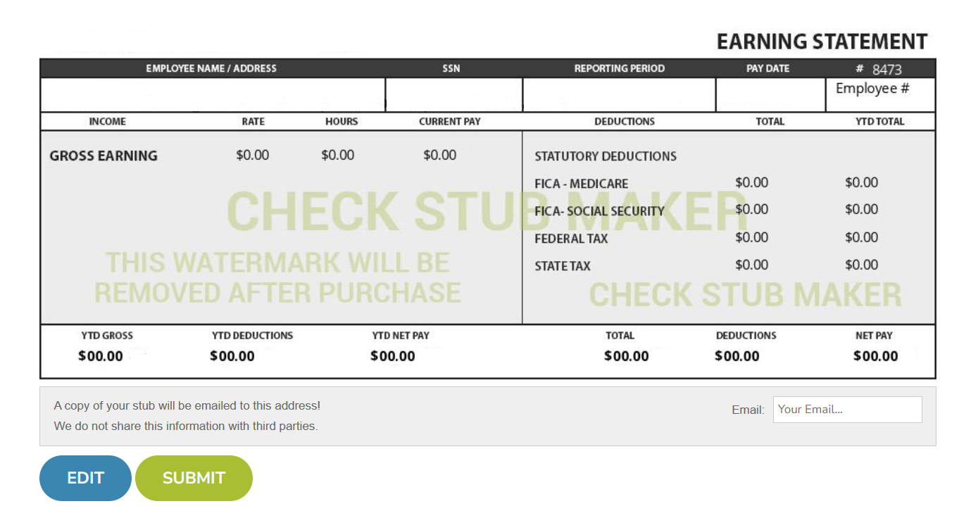 paystub date ranges